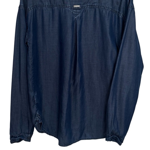 prAna Blue Chambray Long Sleeve Button Up Outdoors Women’s Size S - Picture 7 of 11